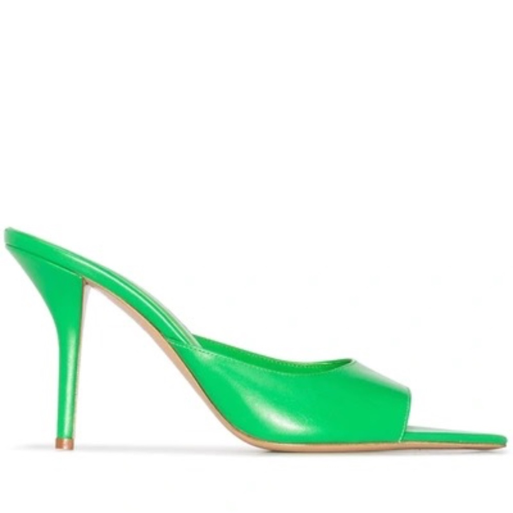 Gia Borghini Gia x Pernille PointToe Mules Flash Green , 38.5 (8.5)